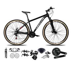 Bicicleta Aro 29 Absolute Nero 5 Shimano Altus 24v Pdv Ty301 K7 Freio Hidráulico Trava Pneu Faixa-Unissex