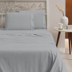 Jogo Lençol Queen 4 Peças 100% Algodão 200 Fios