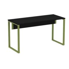 Mesa Escritório P25 TUB Pandin 120 cm (larg) Tampo MDP Preto Pé Aço Tu