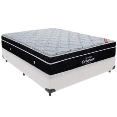 Cama Box Branco E Colchão Elegant Molas Ensacadas Casal Ortobom