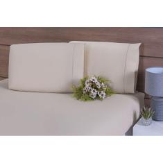 Jogo Lençol 3 Peças Cama Viúva 1,98mx1,08mx30cm 100% Algodão 200 Fios Ponto Palito Palha