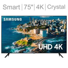 Smart TV 75" Samsung |4K| com Google Assistant e processamento Crystal HDR - 75CU7700