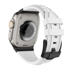 Watch Band Borracha de Silicone Compatível com Watch Band 42mm 44mm 45mm 49mm Ultra 2 Soft Sport Wristband Replacement Wristband Metal Connector para iWatch Series 9 8 7 6 5 SE 2