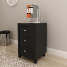 Gaveteiro 38,5x60,5cm com 3 Gavetas e Rodízio ME4108 - Tecno Mobili