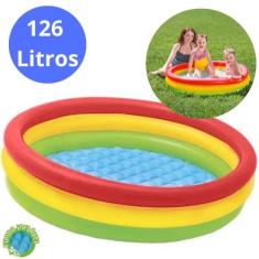 Piscina Inflável Com Fundo Inflável 126 Litros  - WELLMIX