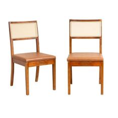 Kit 2 Cadeiras Madeira Maciça Tiê Cabecasa Madeiramadeira Amêndoa/caramelo