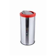 Lixeira Inox Com Tampa Flip-top Basculante 25 Litros Lixo - CCM, Laran