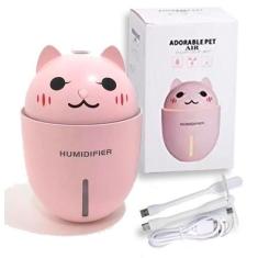 Aparelho Umidificador De Ar Portátil 3 Em 1 Rosa - H2