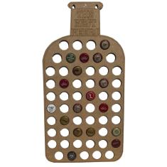 Quadro Decorativo Porta Tampinhas Mdf Garrafa 25x50  - D'Rossi