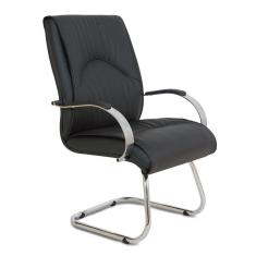 Cadeira Interlocutor Para Sala De Reuniãolinha Bologna Preto