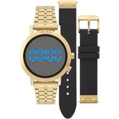 Relógio Feminino Euro Dourado Troca Pulseira Eubj3407aa/T4p