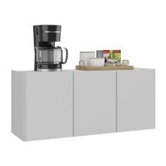 Balcão De Cozinha Suspenso 3 Portas Multimóveis Mp2166 Branco Branco