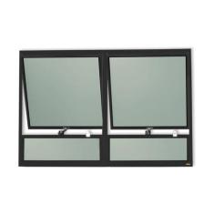 Janela de Alumínio Maxim-ar 2 Seções 80x120cm Vidro Mini Boreal Plus B