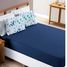 Jogo de Lençol Cama Casal 3 peças 100% Algodão Malha Penteada Quality 