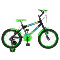 Bicicleta Infantil Aro 16 Kls K10 Roda Alumínio, Preto, Verde