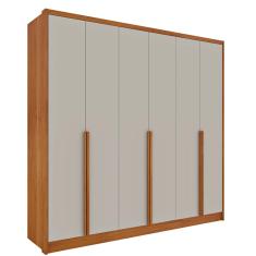 Guarda Roupa Fortuna Casal 6 Portas 6 Gavetas Tcil Cor - Cinamomo Off White