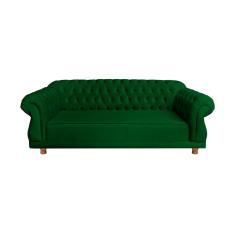 Dois Sofás Chesterfield Elisabeth 2M - Suede Verde Bandeira / sala de estar, recepção, barbearia