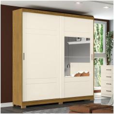 Guarda Roupa 02 Portas Deslizantes Turin Henn Nature Off White