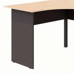 Escrivaninha em L New City Calvi e Preta 120 cm