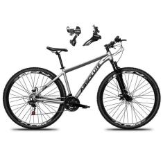 Bicicleta Aro 29 Absolute Nero 5 Alumínio 21v Câmbios Shimano Freio A Disco - Cinza Tam.21