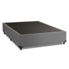 Cama Box Casal 1,38m com 38cm de Altura Suede Prince Cinza