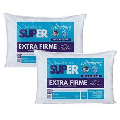 Kit 02 Travesseiros Altenburg Super Suporte Extra Firme 0,48x0,68m Algodão