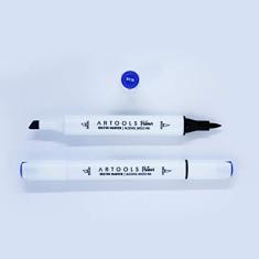 Marca Texto Artools Pictom Pontas Broad e Brush Azul B118