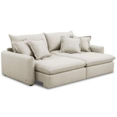 Sofá Cama Retrátil 3 Lugares Para Sala de Estar 230cm Asher T03 Veludo