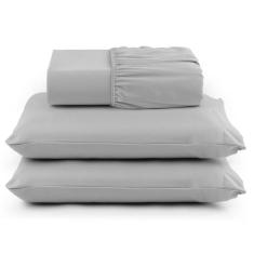 Jogo de Cama Queen Percal 400 Fios 3 Pçs Com Barra Na Fronha - Pailo C