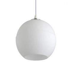 Luminária Pendente Vidro Branco Fosco Ref: Lt-222-C - Luxtek, Bivolt