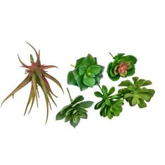 Kit Suculenta 6pç Planta Artificial Permanente Flor P