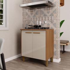 Balcão De Cozinha 80cm 2 Portas Atenas Freijó/off-white