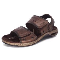 Sandália Pegada Masculina Amortech Couro 131668, Cravo, 42