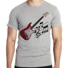 Camiseta Guitarra Instrumento Blusa criança infantil juvenil adulto ca