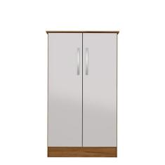 Armário Multiuso Sapateira 2 Portas Alaska Freijó E Off White Notável Móveis Freijó/off White