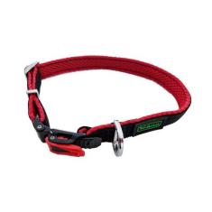 Coleira Para Cães K-9 Spirit Prime Silver M Preta E Vermelha