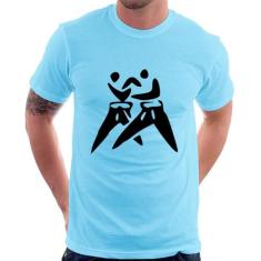 Camiseta Judô Jiu Jitsu - Foca na Moda, Azul bebê, GGG