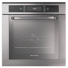 Forno De Embutir Elétrico Brastemp 67L Inox Com Função Ar Forçado E Painel Touch BO260AR 220V