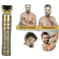 Máquina Cortar Cabelo e Barba Profissional Buda Dourado - Valecom