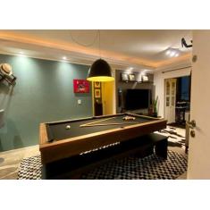 Mesa de Sinuca e Jantar com 4 Bancos - 2,52x1,40 - Nelson Bilhares, Pr