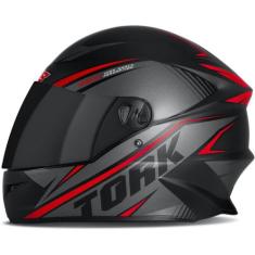 Capacete Fechado Pro Tork R8 Air Fosco Viseira Fume Vermelho Tamanhos 