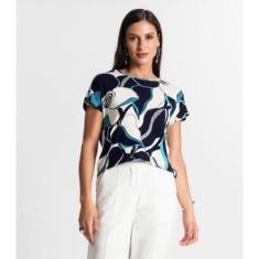 Blusa Rovitex Estampada Feminina-Feminino