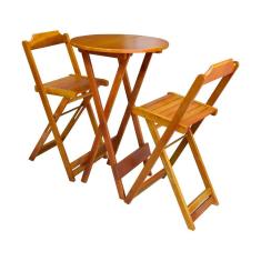 Jogo De Bistrô C/ 02 Banquetas Mel - Amarelo