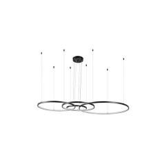 D1408 Lustre Pendente LED Black 4 módulos