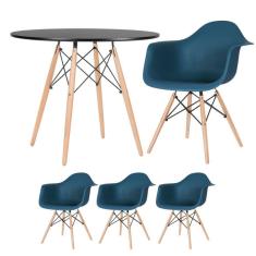 KIT - Mesa Eames 90 cm + 3 cadeiras Eiffel DAW
