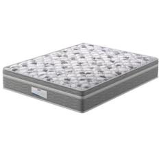 Colchão King Size Probel Century D28 com Molas Ensacadas e Pillow Euro 32x193x203cm - Branco/Cinza