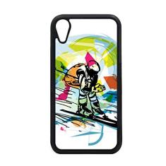 Capa esportiva de inverno com ilustração de esqui para iPhone XR para proteção de telefone Apple