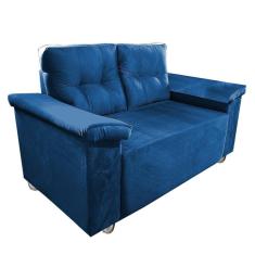 Namoradeira Yasmim dois lugares Com Braço Almofadado Marinho