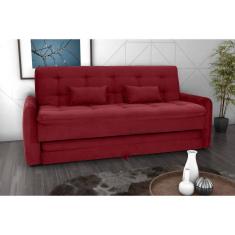 Sofá Cama C/ Aux. Madalena Masserati Vermelho E404 - Matrix