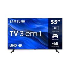 Smart TV 55&quot; UHD 4K Samsung UN55CU7700GXZD Crystal 4K, Samsung Gaming Hub, Alexa Built In